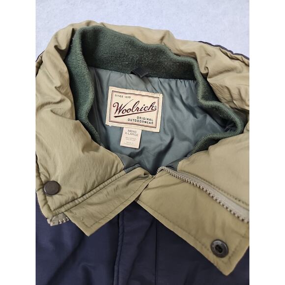 VINTAGE Woolrich Jacket Mens Winter coat Chore Blue Sz XL zip & button closure - Picture 2 of 9
